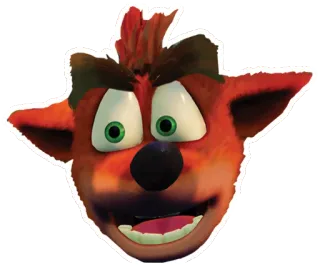 😩 dc1876ff Crash Bandicoot 古惑狼, 电子游戏, 角色, 吉祥物, 有袋动物, 卡通 telegram sticker