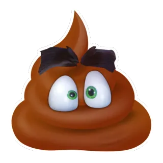 💩 e1c5c864 便便表情, 表情, 卡通, 棕色, 搞笑 telegram sticker