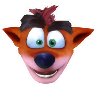 😳 f8c689f0 Crash Bandicoot 电子游戏, 角色, 动物, 卡通, 古惑狼 telegram sticker