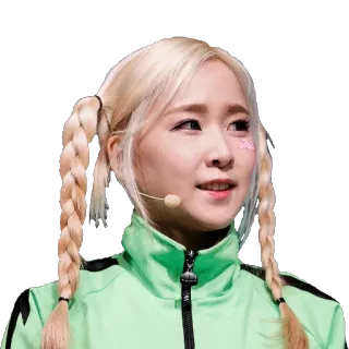 😀 64cd6df9 persona, donna, bionda, codini, ritratto whatsapp sticker