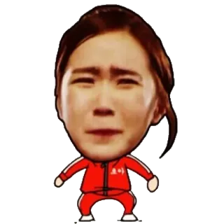 😵 6c8c41c4 오이 piangere, divertente, personaggio, adesivo, coreano whatsapp sticker