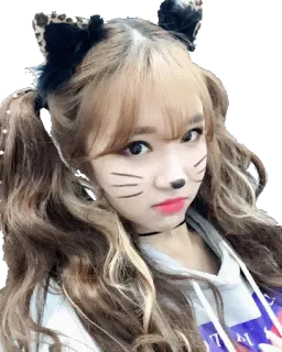 😐 ac642d11 donna, orecchie da gatto, codini, selfie, kawaii, carina whatsapp sticker