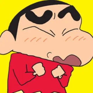 😡 01edaad1 Shin-chan Crayon Shin-chan Shin-chan, anime, cartoon, character telegram sticker