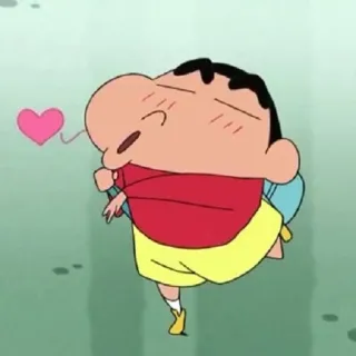 😘 6f18d0f7 Shin-chan anime, cartoon, Shin-chan, heart, cute telegram sticker