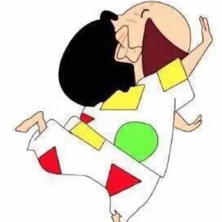 😂 8536b38a Shin-chan anime, cartoon, character, happy, dancing telegram sticker