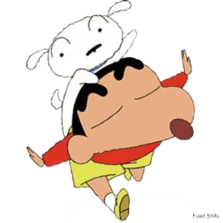 ✈ 30f3c05d Shin-chan Anime, Desenho animado, Cachorro, Amizade, Alegre telegram sticker