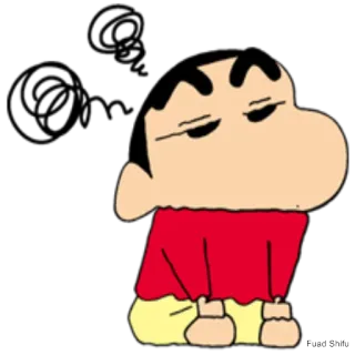 😕 8c88b365 Shin-chan Crayon Shin-chan anime, desenho animado, Shin-chan, mangá, entediado, personagem, engraçado telegram sticker