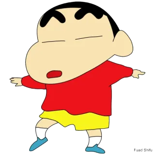 😑 a55a6369 Shin-chan Crayon Shin-chan crayon shin chan, anime, desenho animado, engraçado, japonês, personagem telegram sticker