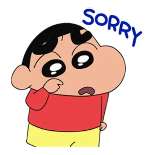 😢 7548ee65 Shin-chan SORRY Anime, Desenho animado, Desculpa, Fofo, Shinchan telegram sticker