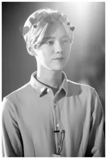 🖤 54819248 portrait, person, hearts, monochrome, celebrity, man telegram sticker