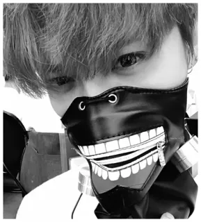 🖤 ba0c79c7 Ken Kaneki Tokyo Ghoul mask, anime, ghoul, cosplay, manga, ken kaneki telegram sticker