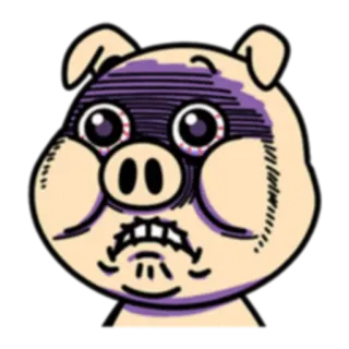 Crazy Funky Pig @Woshizharbor telegram stickers