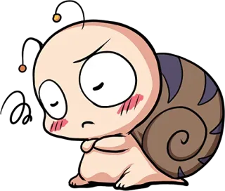 🐌 102bce05 улитка, мультфильм, милый, животное, наклейка telegram sticker