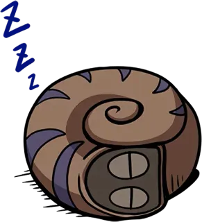 🐌 e01eecf9 ZZZZ сон, улитка, мультфильм, спящий, мечта, животное, ленивый telegram sticker