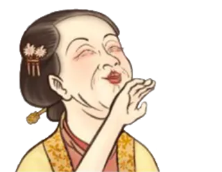 😄 7abd5973 ผู้หญิง, จูบ, เอเชีย, แบบดั้งเดิม, การ์ตูน, จูบ telegram sticker