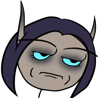 😑 4508f831 Phim hoạt hình, Yêu tinh, Nhân vật, Buồn ngủ, Mắt telegram sticker