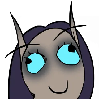 🙄 f0808819 hoạt hình, elf, nhân vật, fantasy telegram sticker