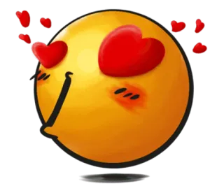 ✨ 95360475 Emoji, Amor, Corazones, Afecto, Amarillo, Enamorado whatsapp sticker