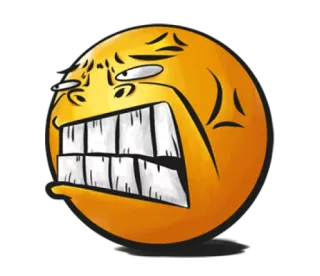 ✨ a8518923 emoji, enojado, molesto, expresión, dibujos animados, cara whatsapp sticker