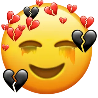 🥰 14d7d57b emoji, cuore spezzato, triste, piangere, emotivo, crepacuore telegram sticker