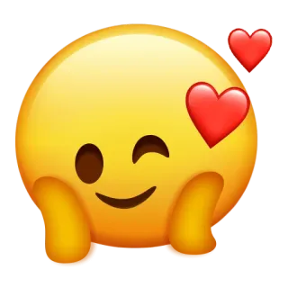 😉 f08bf86d Emoji, Cuore, Amore, Carino, Occhiolino telegram sticker