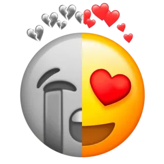 😍 f95019a2 Emoji, Triste, Felice, Pianto, Amore, Cuori telegram sticker