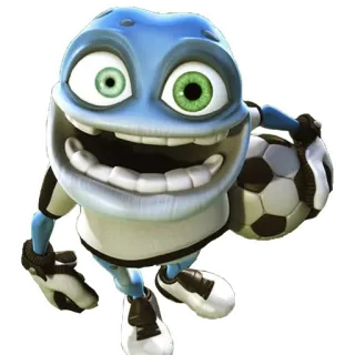 ⚽️ 8f755e1b Crazy Frog Crazy Frog, żaba, piłka nożna, muzyka, internet whatsapp sticker