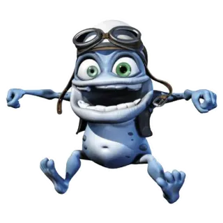 😃 a8e2e78f Crazy Frog szalony, żaba, kreskówka, animowany, postać whatsapp sticker