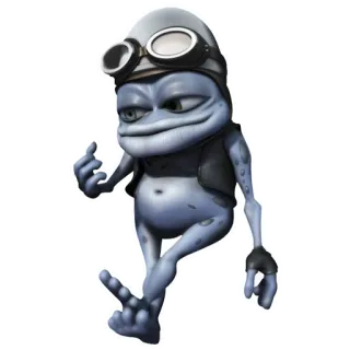 💅 c49704dd Crazy Frog żaba, kreskówka, szalony, animowany whatsapp sticker