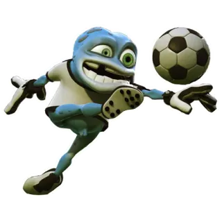 ⚽️ fb0460e8 Crazy Frog Crazy Frog, piłka nożna, piłka nożna, bramkarz whatsapp sticker