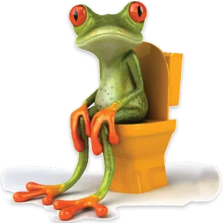 💩 f3519c9d żaba, toaleta, kreskówka, śmieszne, humor, zwierzę telegram sticker