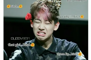 😐 03352314 bitch
oppa why??...bitch
that girl..bitch
those lip...bitch Meme, Expressão, Engraçado, Linguagem ofensiva, Cultura da internet telegram sticker
