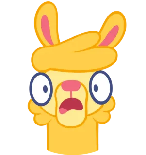 😧 ae8433bd lama, dessin animé, animal, choqué, expression, drôle, mignon telegram sticker