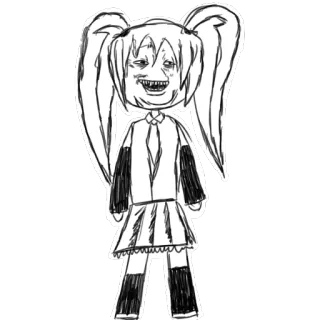 👌 b97fae98 Anime, Tekening, Cartoon, Schets, Lelijk telegram sticker