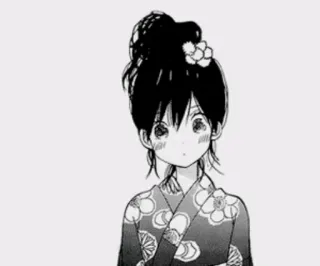 🌙 48a00899 动漫, 漫画, 女孩, 和服, 花, 日式 telegram sticker