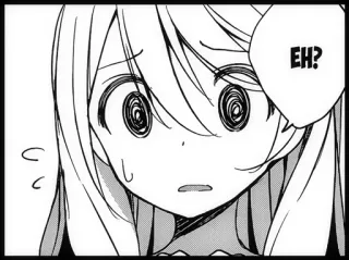 🖤 d1c866ce EH? 漫画, 动漫, 女孩, 惊喜, 震惊, 问题 telegram sticker