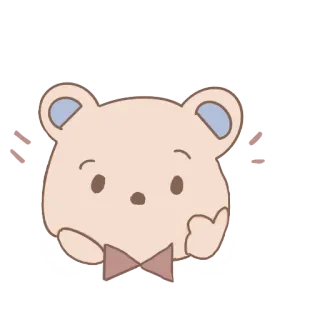👍 2734ee73 orso, cartone animato, carino, animale, papillon, dito, gesto telegram sticker