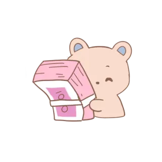 🤗 7fbfaf37 orso, soldi, cartone animato, pila, contanti, carino telegram sticker