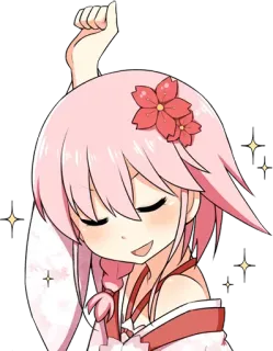 ☺️ 0361aba9 Anime, Sakura, Słodkie, Postać, Różowy, Kwiat, Dziewczyna telegram sticker