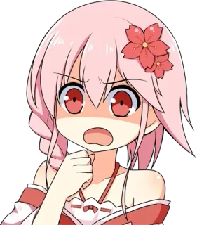 😱 6329f83b Anime, Manga, Zły, Zszokowany, Sfrustrowany, Dziewczyna anime telegram sticker