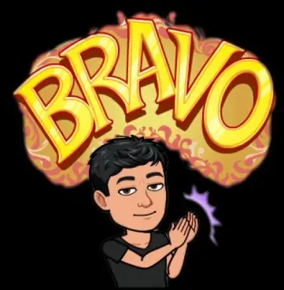 👏 70656d0e BRAVO Bravo, Applausi, Festa, Congratulazioni whatsapp sticker