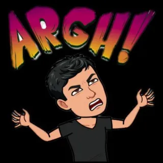 😡 8bb03c96 ARGH! esasperato, cartone animato, frustrazione, rabbia, fastidio whatsapp sticker