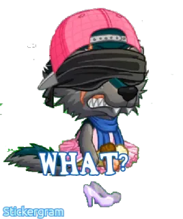 🤔 45f8001d WHAT? 狼, 目隠し, 質問, 混乱, ステッカー telegram sticker