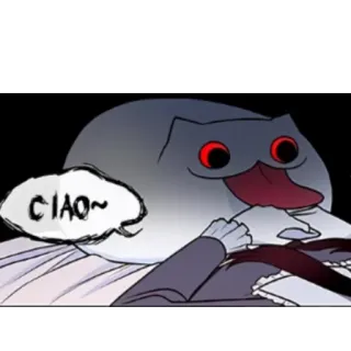 👋 b6a6e251 CIAO~ アヒル, チャオ, 挨拶, 漫画, 動物 telegram sticker