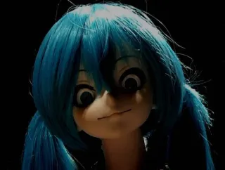 Creepy Miku telegram stickers