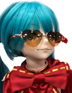 Creepy Miku telegram stickers