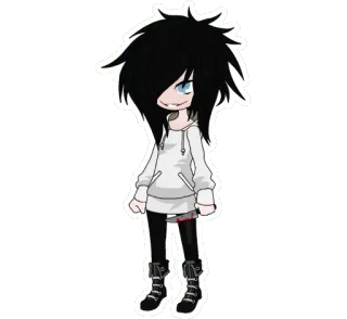 😄 adaab863 Jeff the Killer jeff the killer, tenebroso, terror, asesino, cuchillo, gore telegram sticker