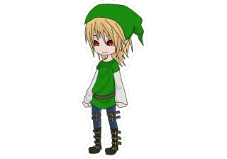 💚 fca38cc8 Link The Legend of Zelda Videojuego, Elfo, Héroe, Dibujos animados, Lindo, Rubio(a) telegram sticker