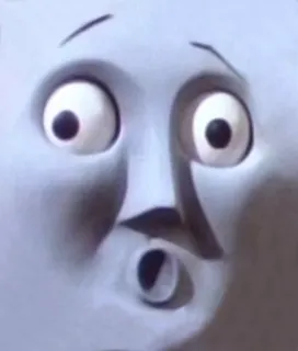 😮 e1525888 Thomas the Tank Engine Thomas & Friends Cartoon, Zug, Schockiert, Ausdruck, Lokomotive whatsapp sticker