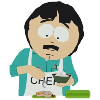 😌 030744e2 Randy Marsh South Park Chef south park, randy marsh, chef, cocina, dibujos animados telegram sticker